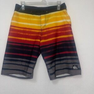 Quicksilver Swim Board Shorts Trunks Orange and Red Men's‎ 30